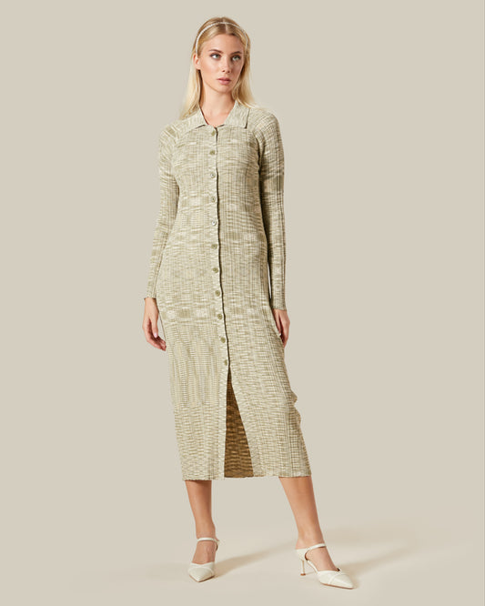 Marble Patterned Knitted Dress