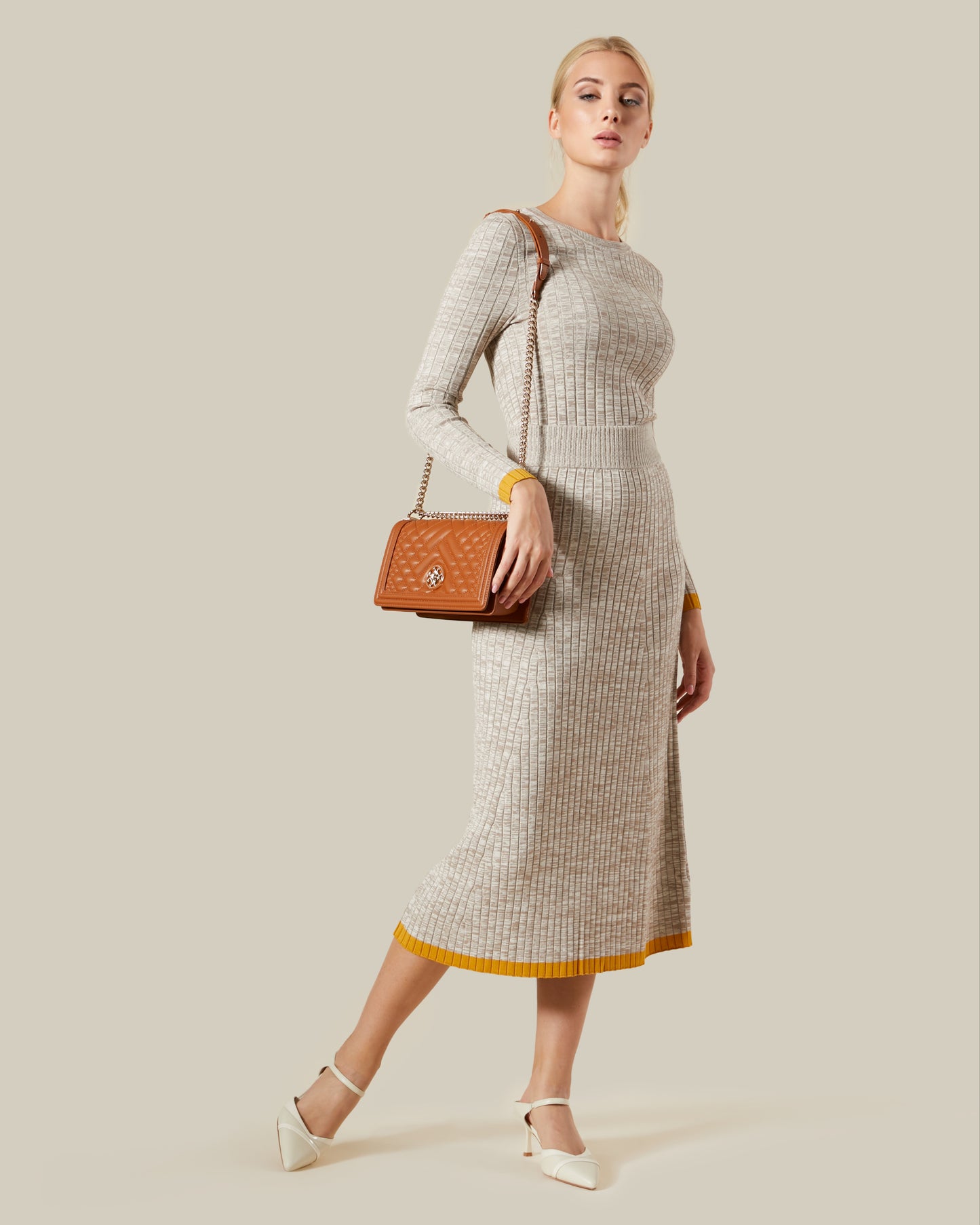 Marble Patterned Knitted Skirt