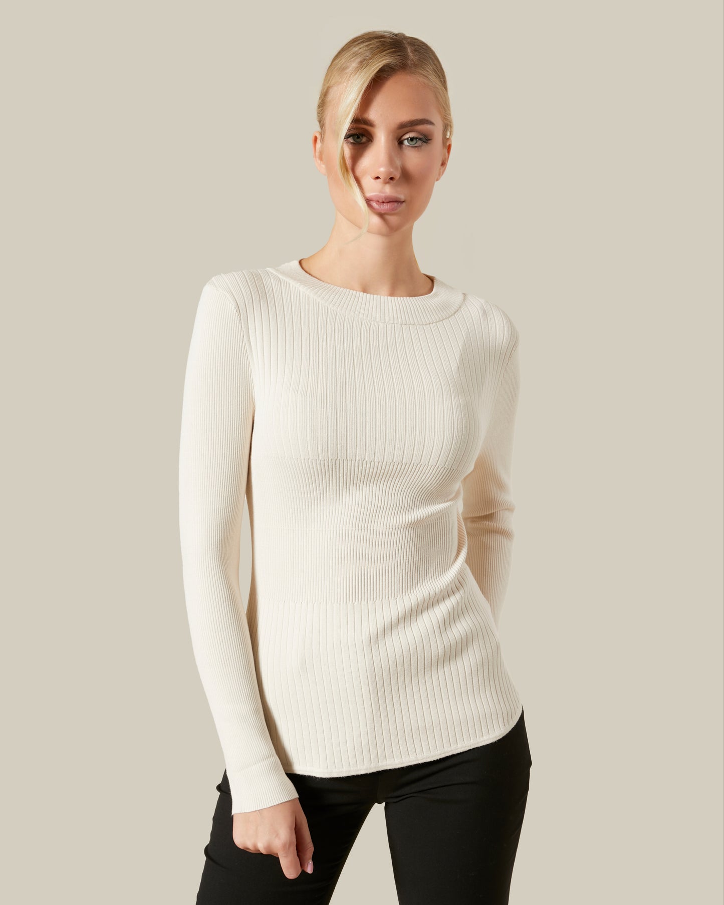 Ribbed-knit Top