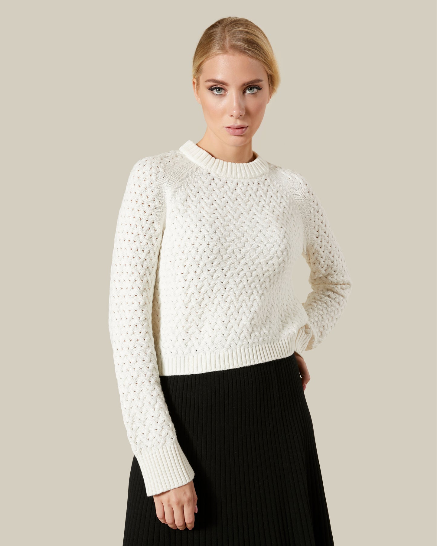 Knitted Cropped Sweater