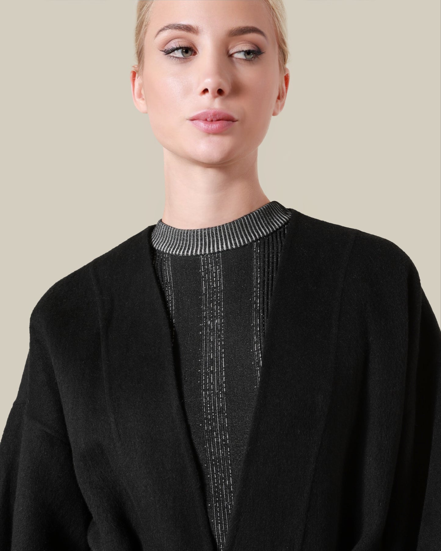 Fringed Wool Coat
