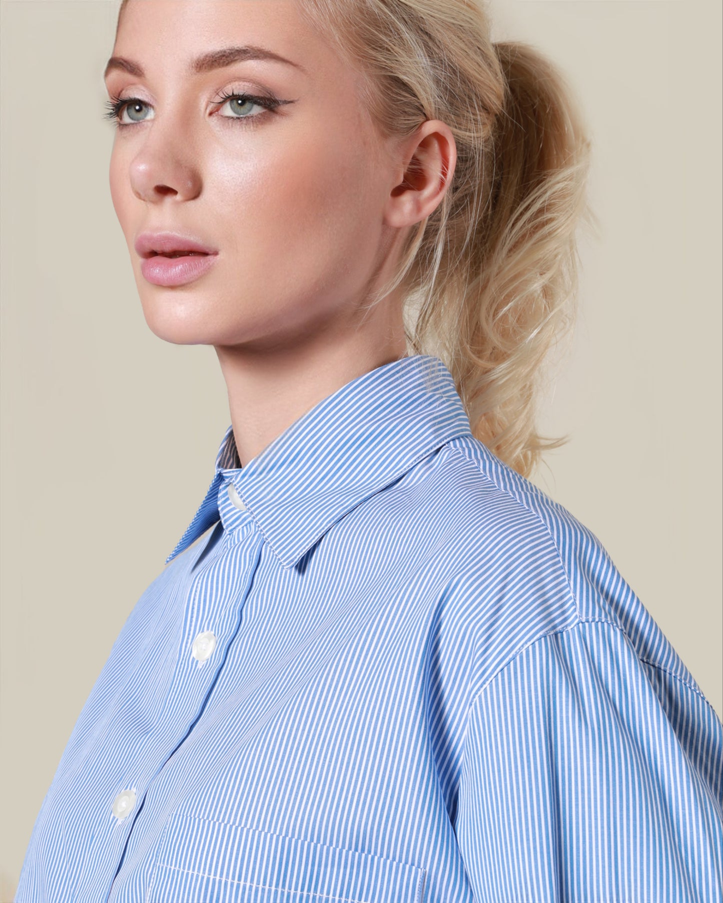 Striped Oversized Cotton Shirt