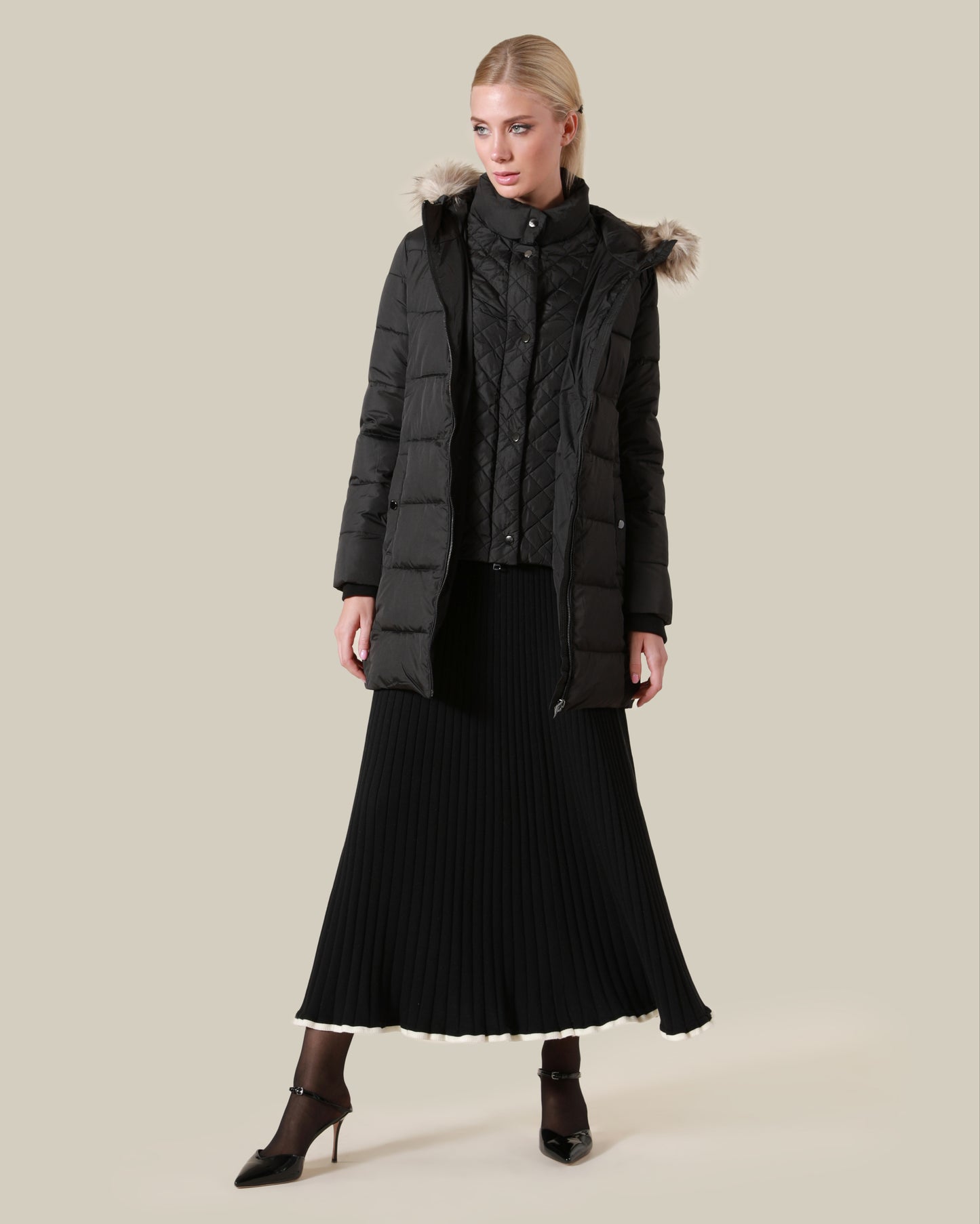 Fur-trimmed Puffer Jacket