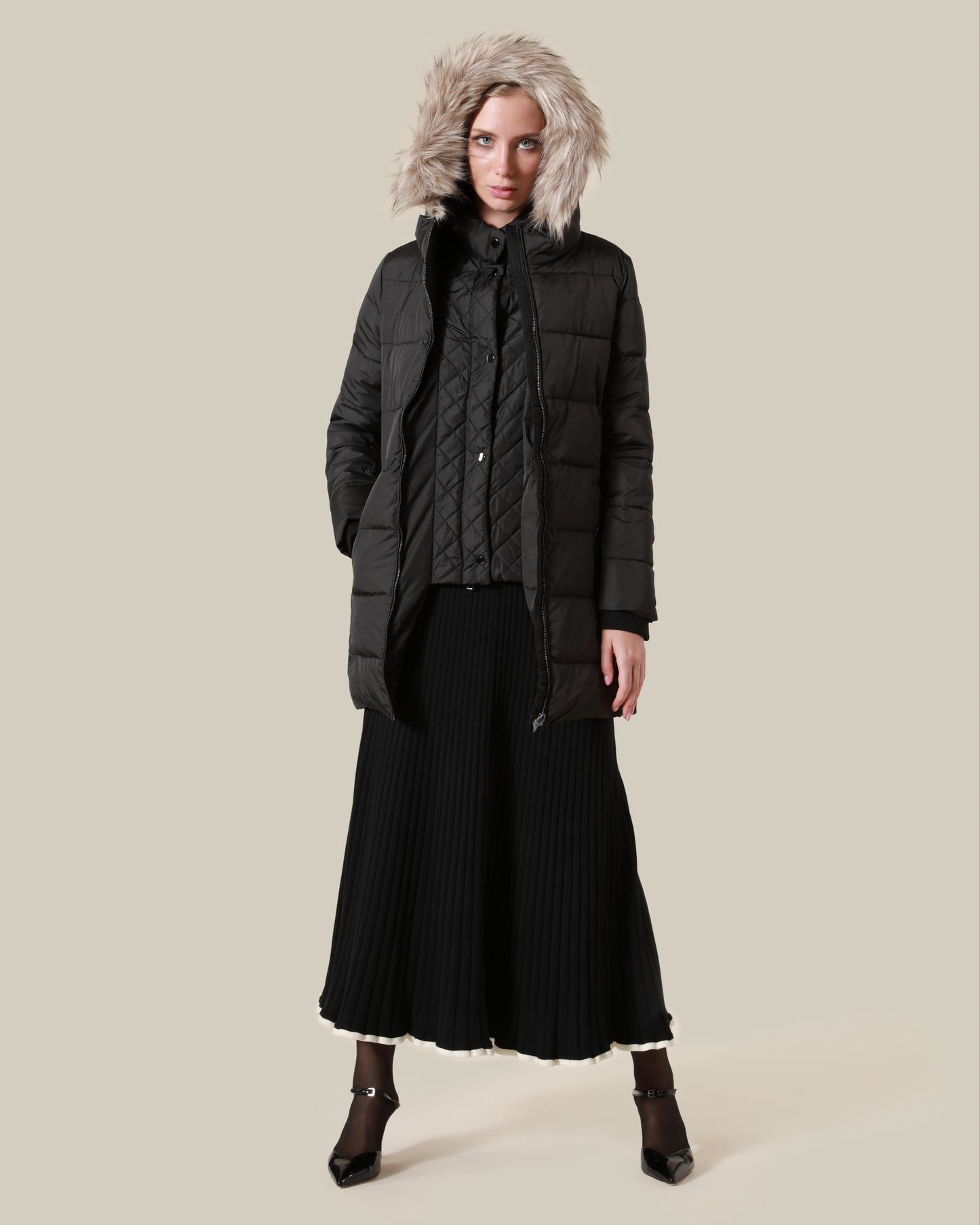 Fur-trimmed Puffer Jacket