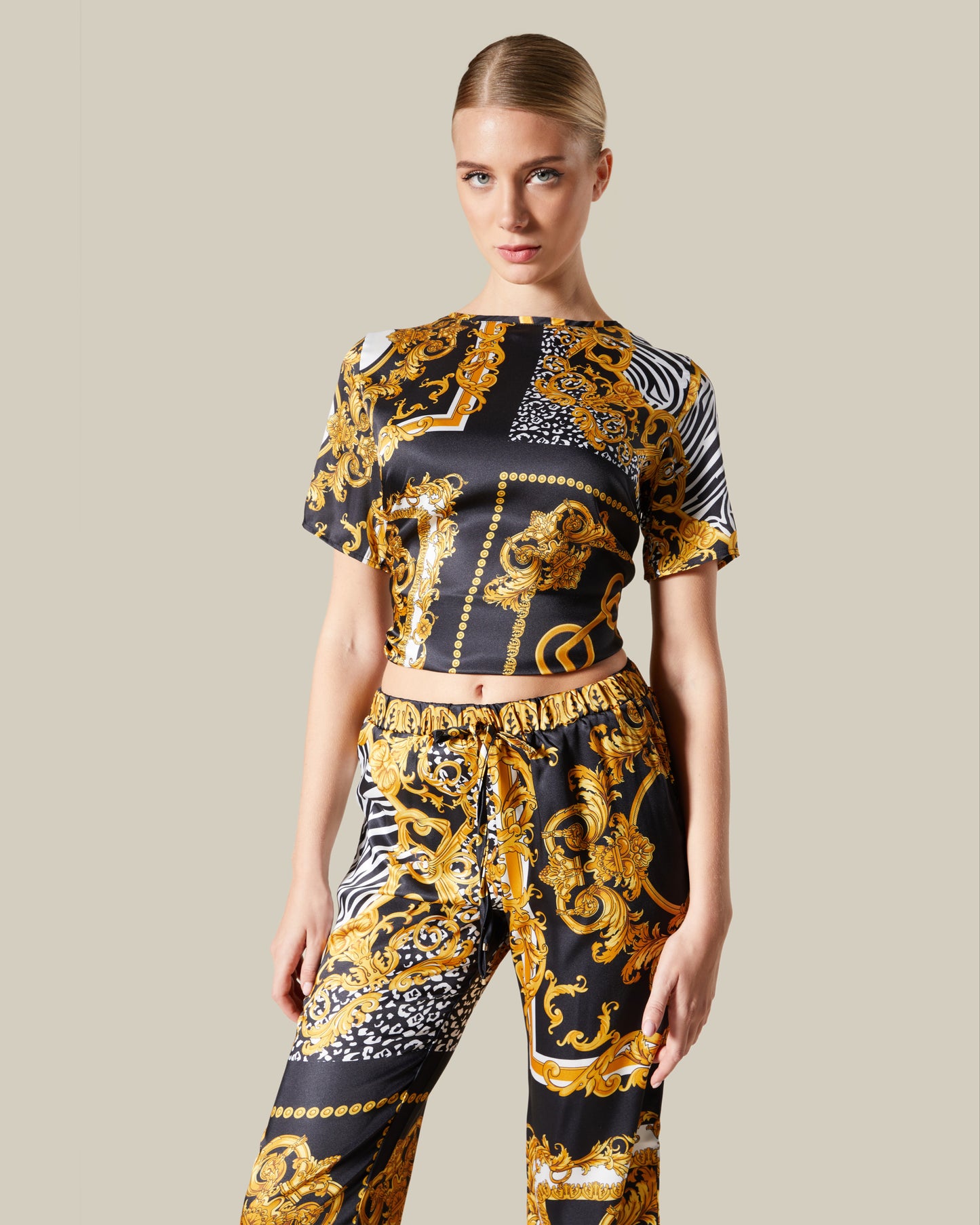 Patchwork Sheeny Trousers