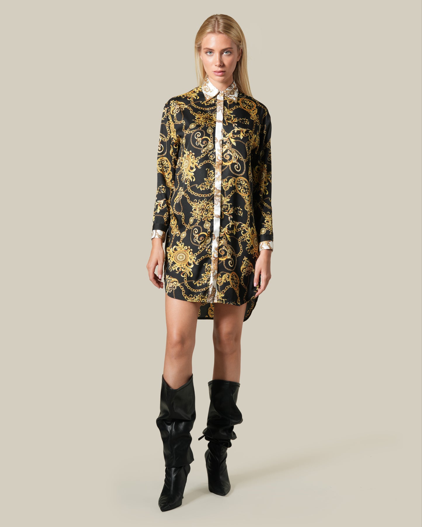 Baroque Chain Patterned Shirt