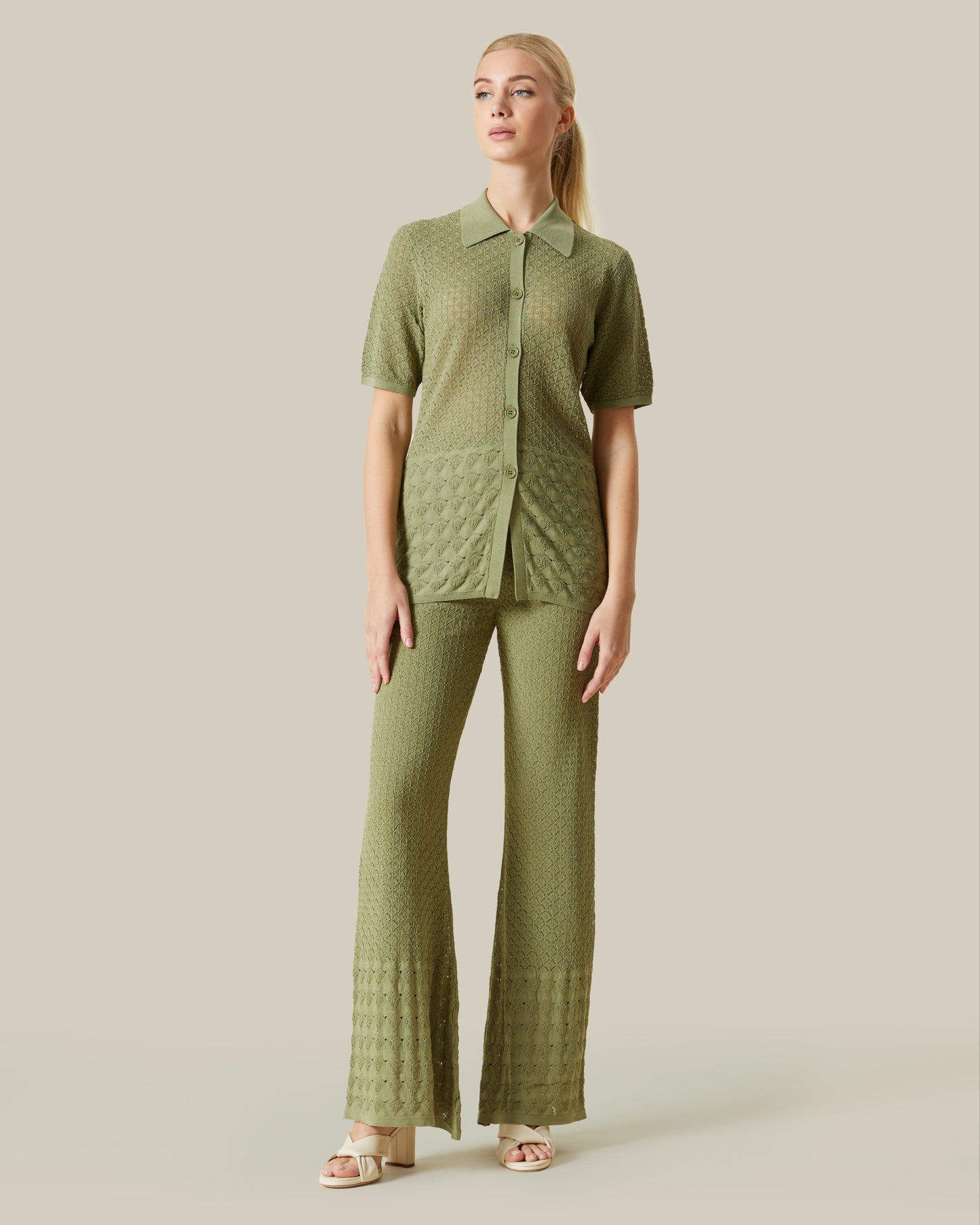 Knitted Broderie Anglaise Top