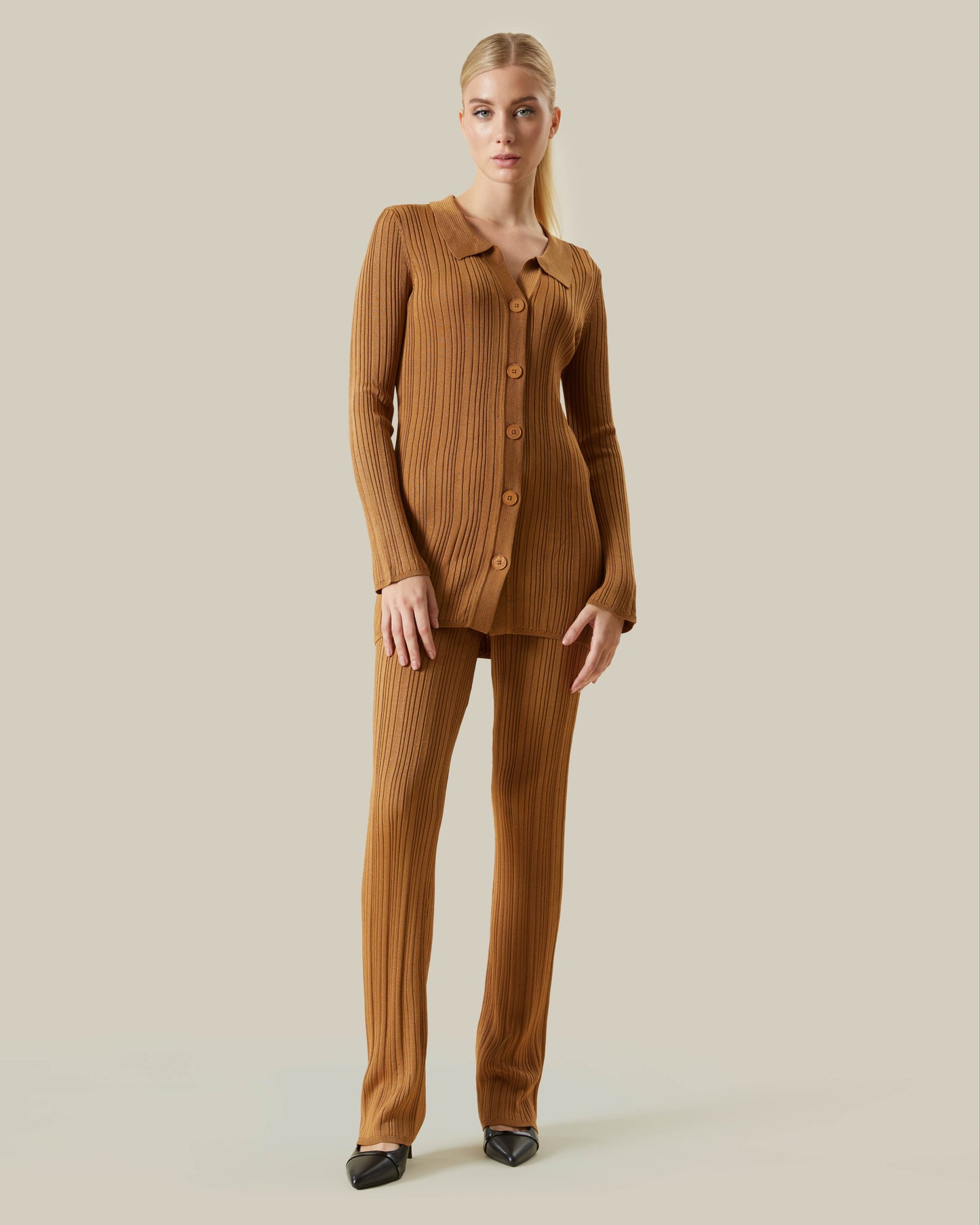 Ribbed Knitted Pants