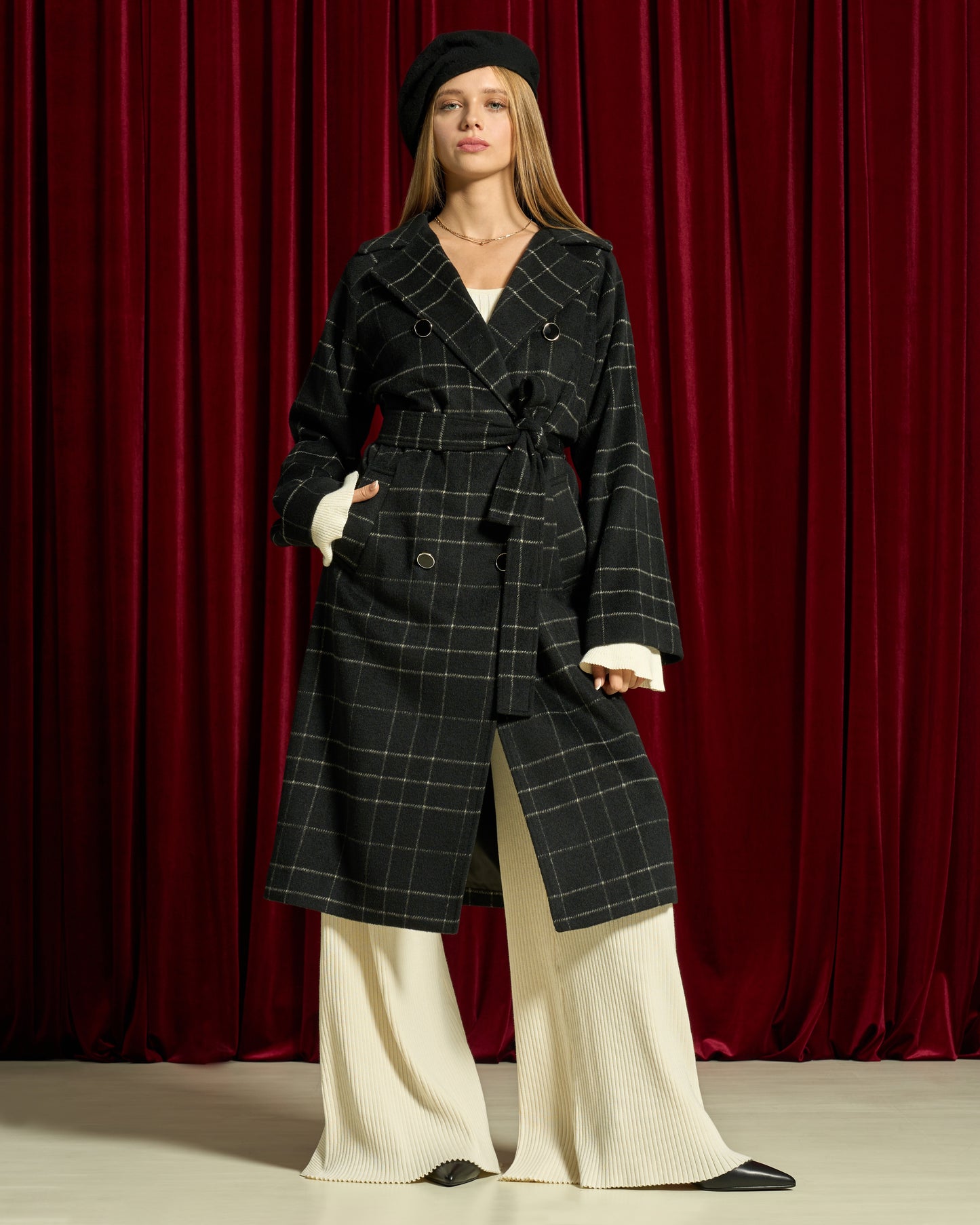 Graph Check Coat