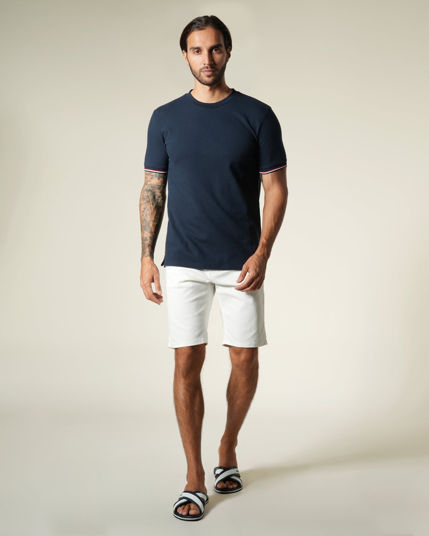 Striped Cuff T-Shirt
