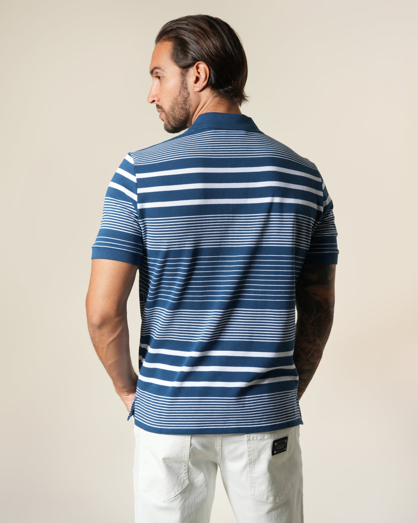 Striped Cotton Polo Shirt