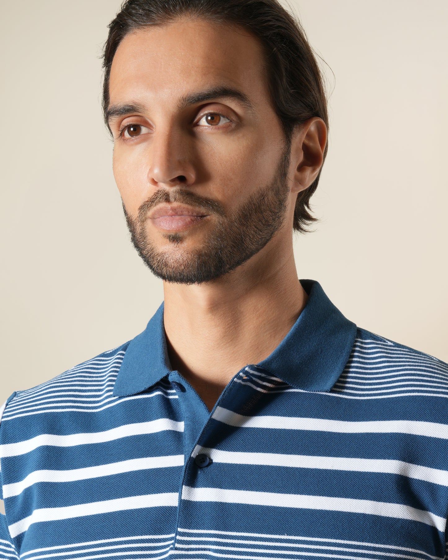 Striped Cotton Polo Shirt