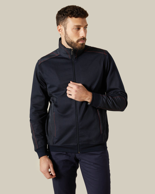 Faux Exposed Seams Jacket