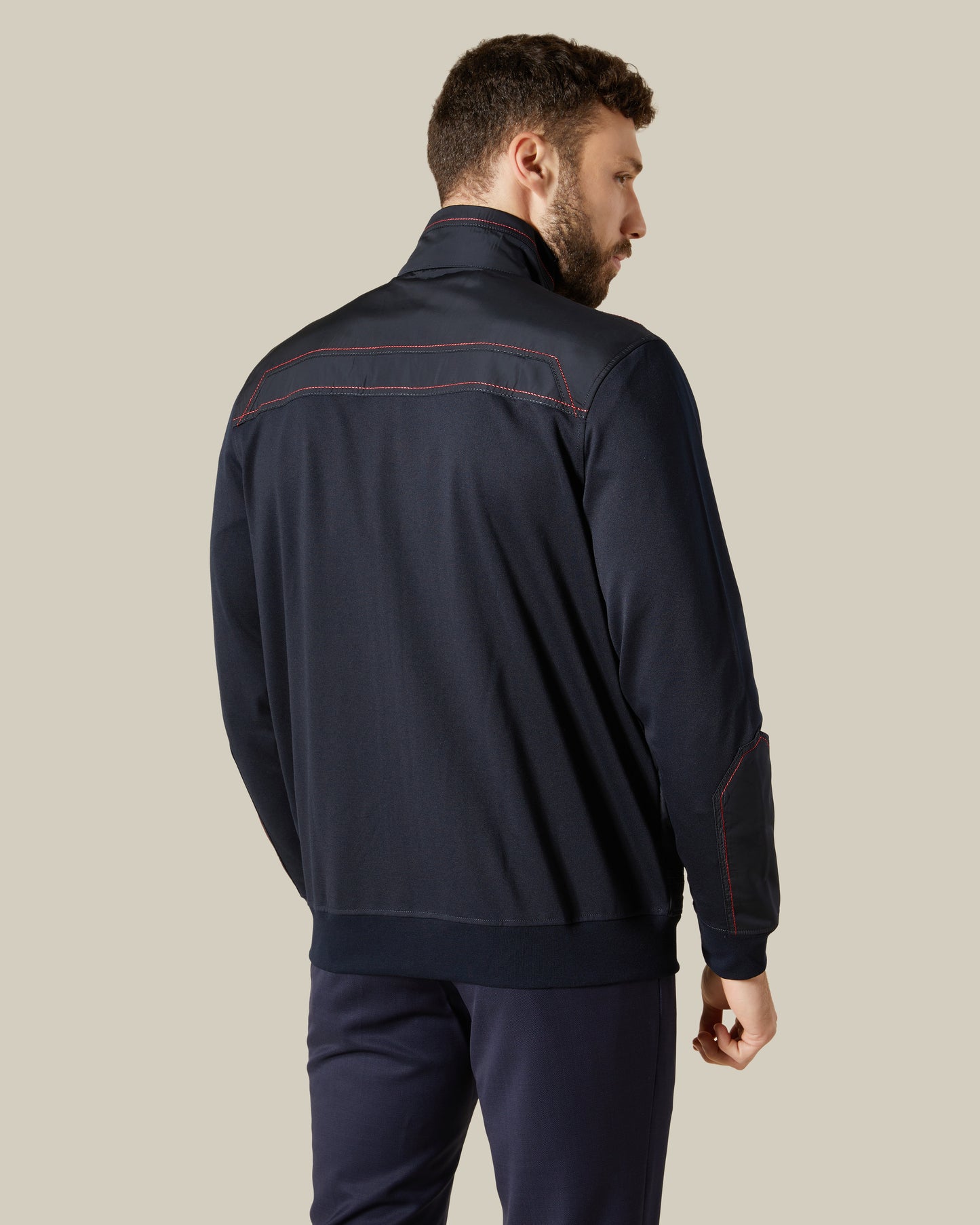Faux Exposed Seams Jacket