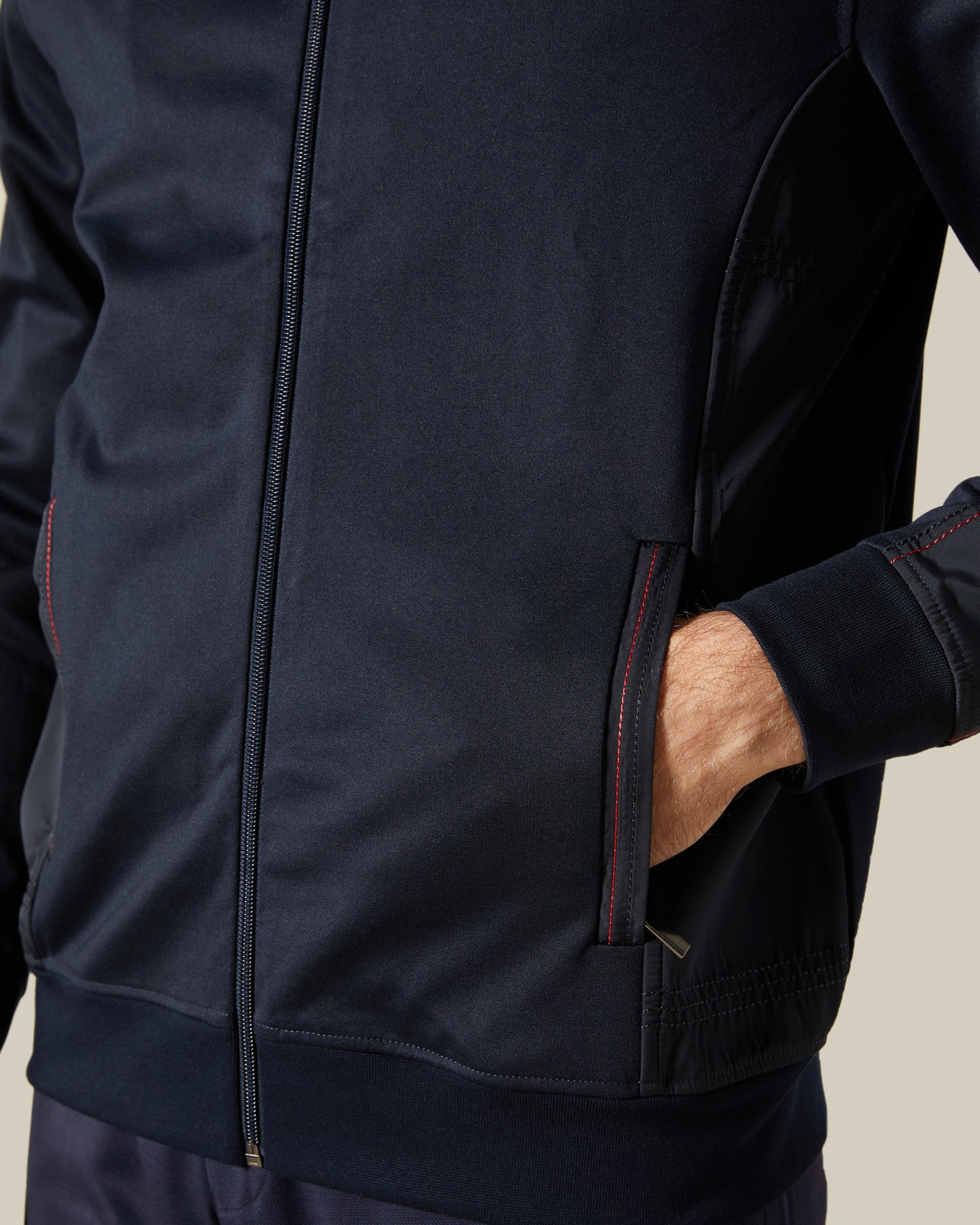 Faux Exposed Seams Jacket