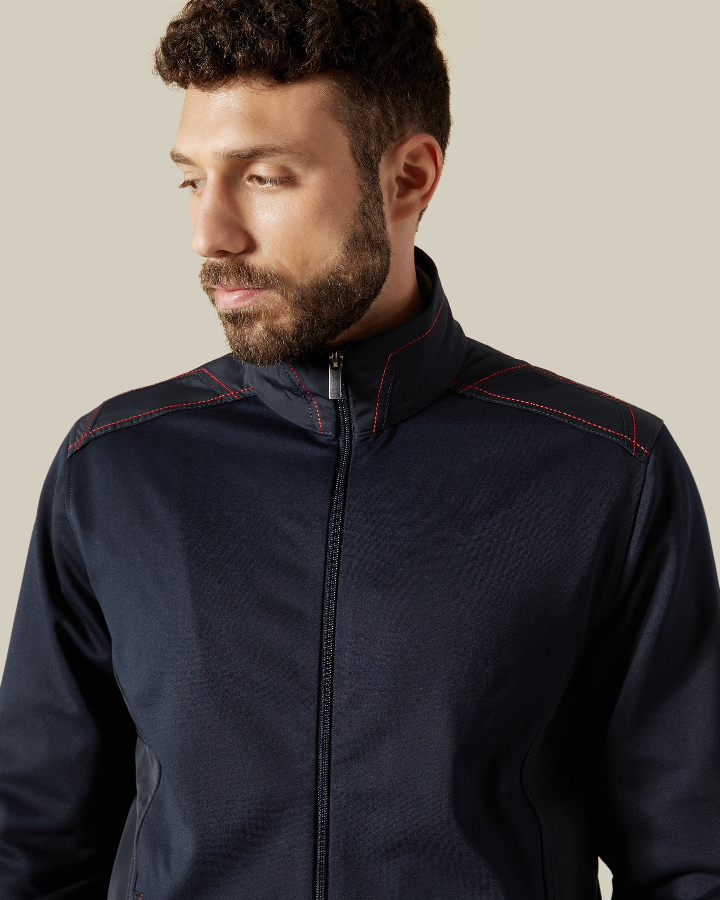 Faux Exposed Seams Jacket