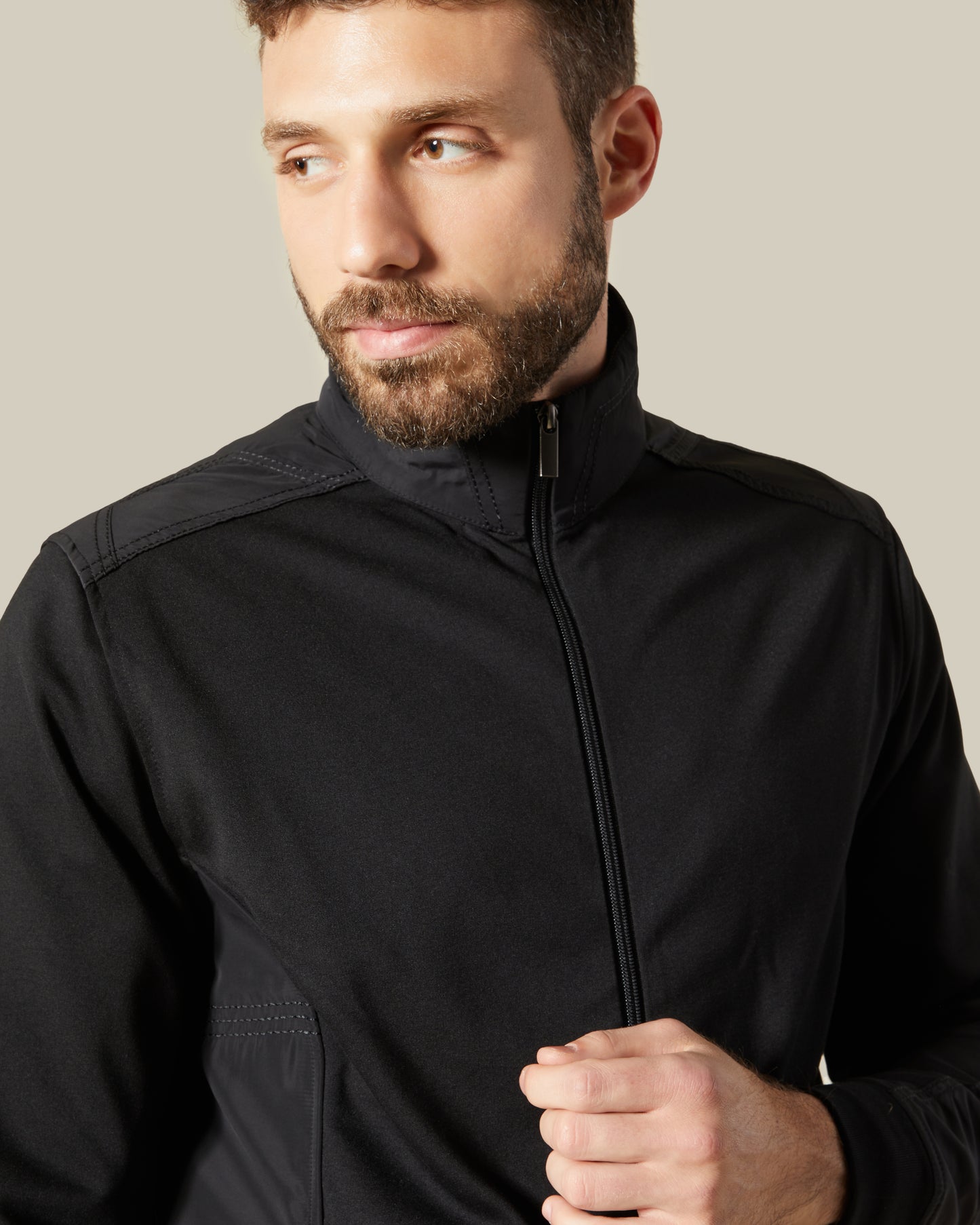 Faux Exposed Seams Jacket