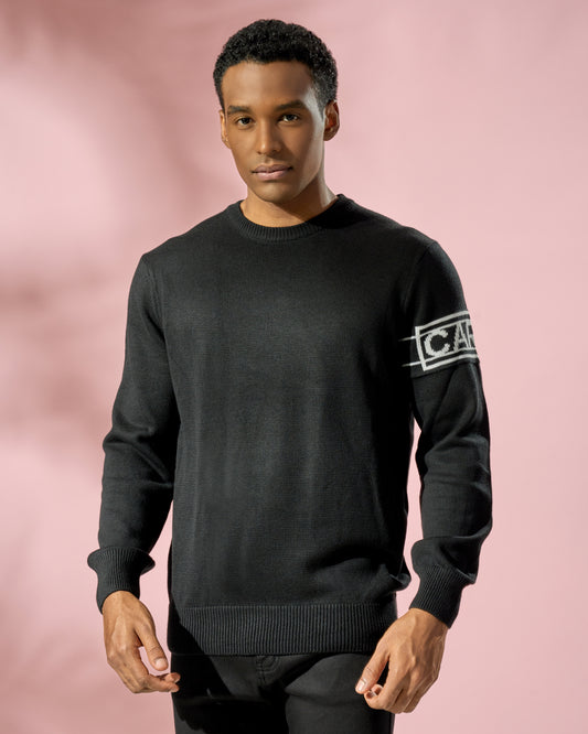 Printed Sleeve Pullover