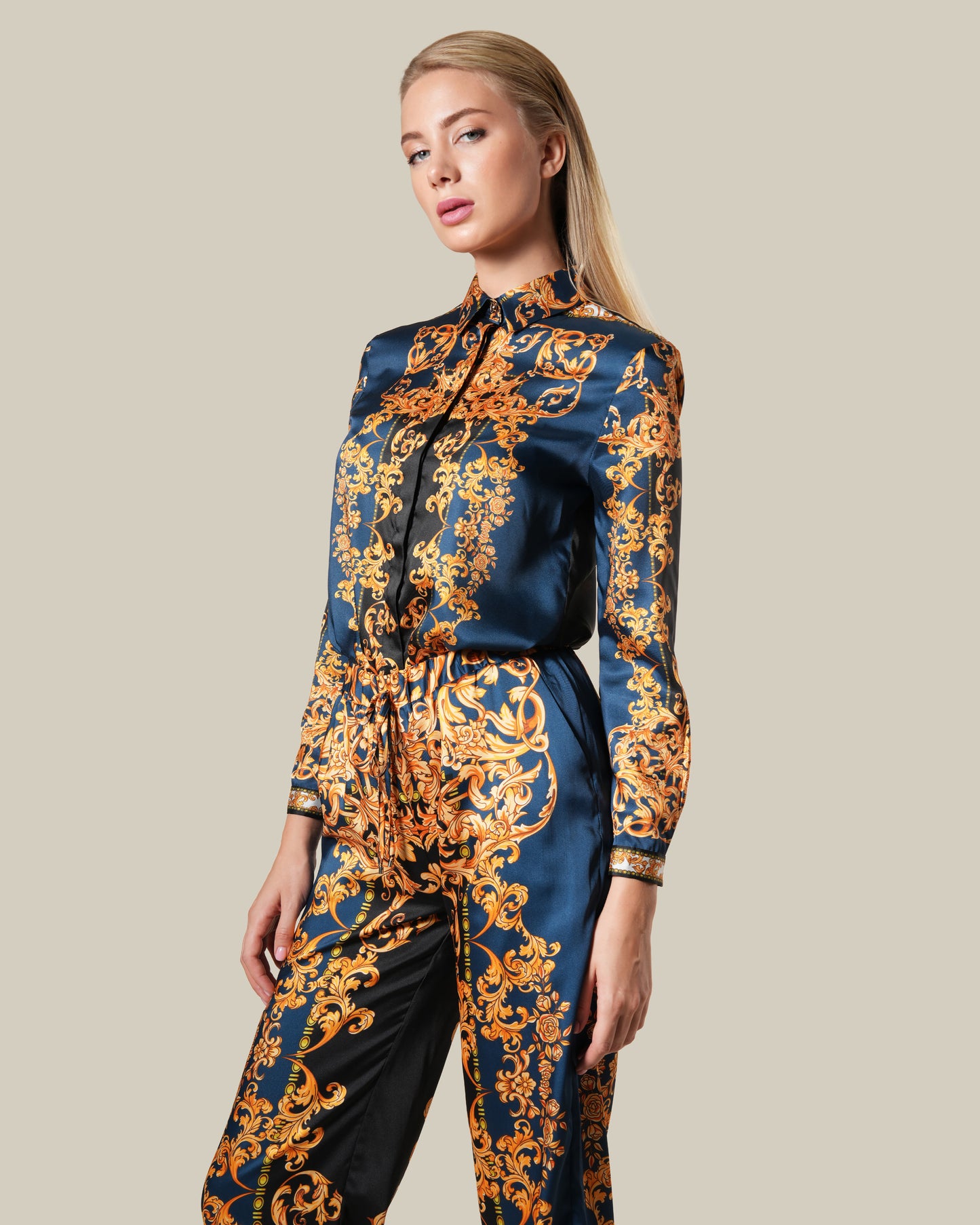 Baroque Contrast Print Shirt