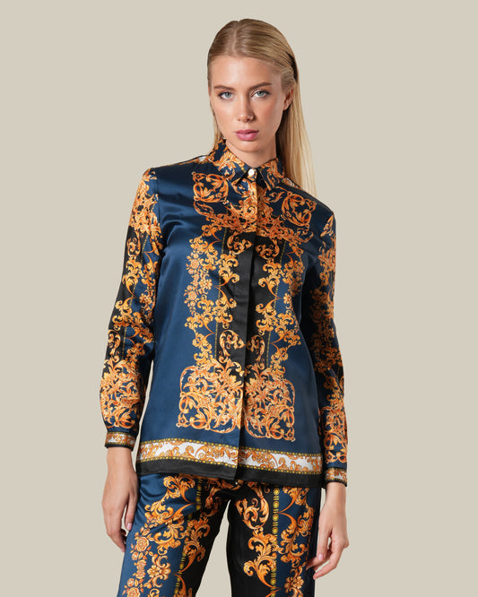 Baroque Contrast Print Shirt