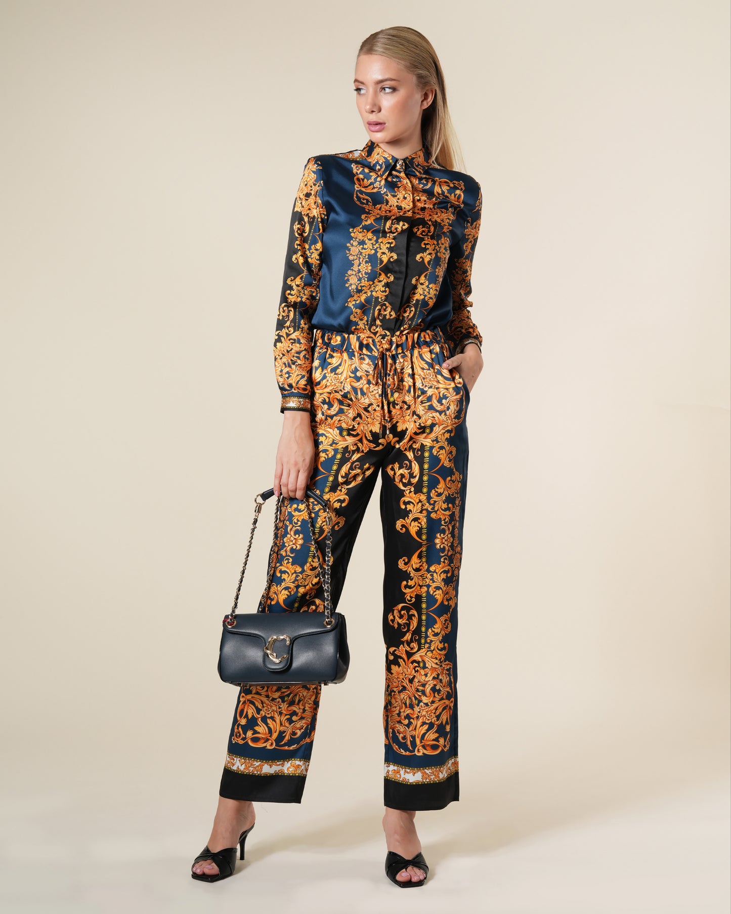 Baroque Contrast Print Shirt