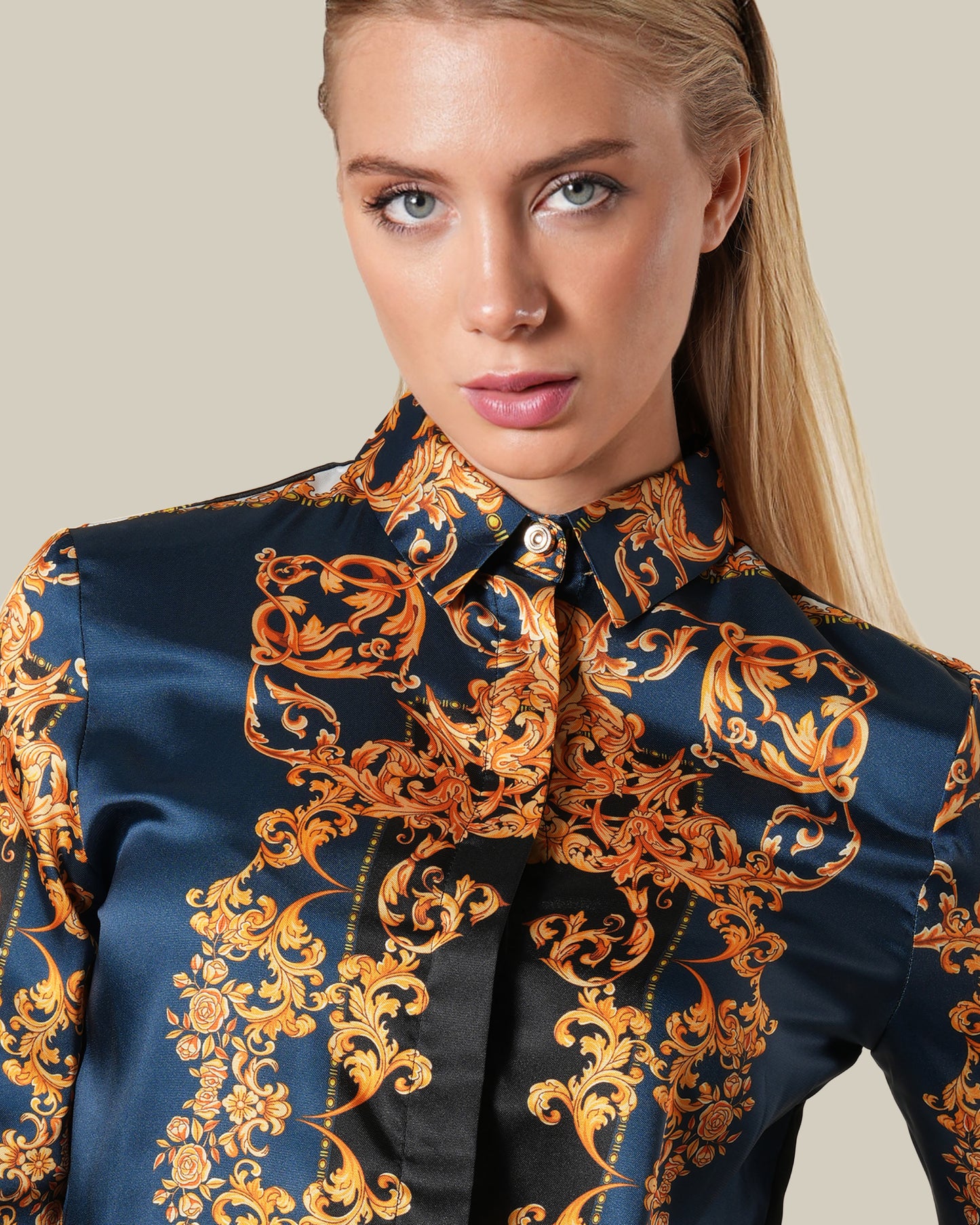 Baroque Contrast Print Shirt