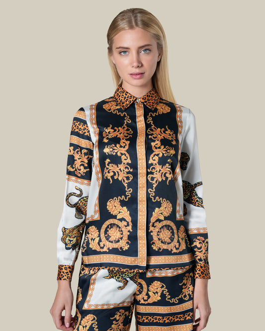 Leopard Baroque Printed Shirt