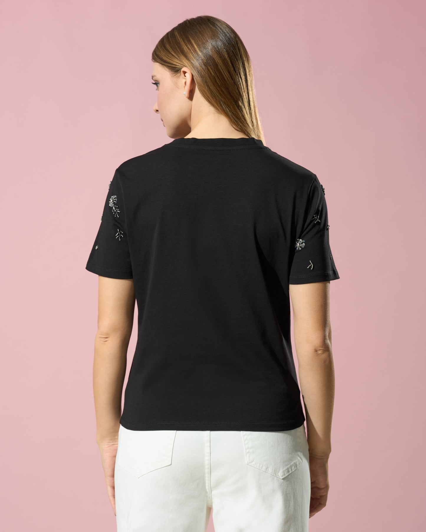 Crystal-Embellished Cotton T-Shirt