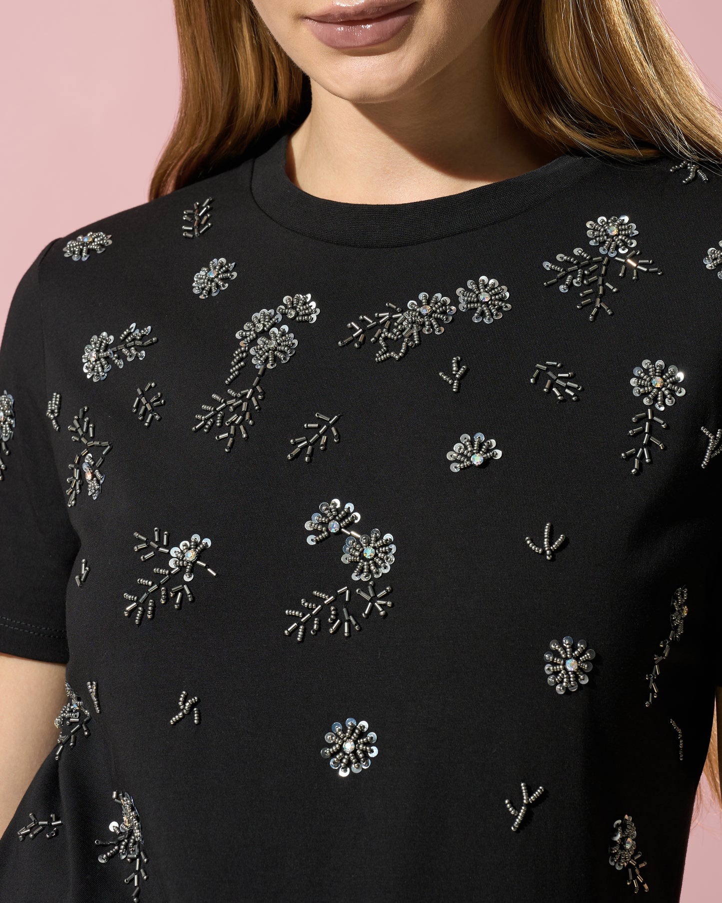Crystal-Embellished Cotton T-Shirt