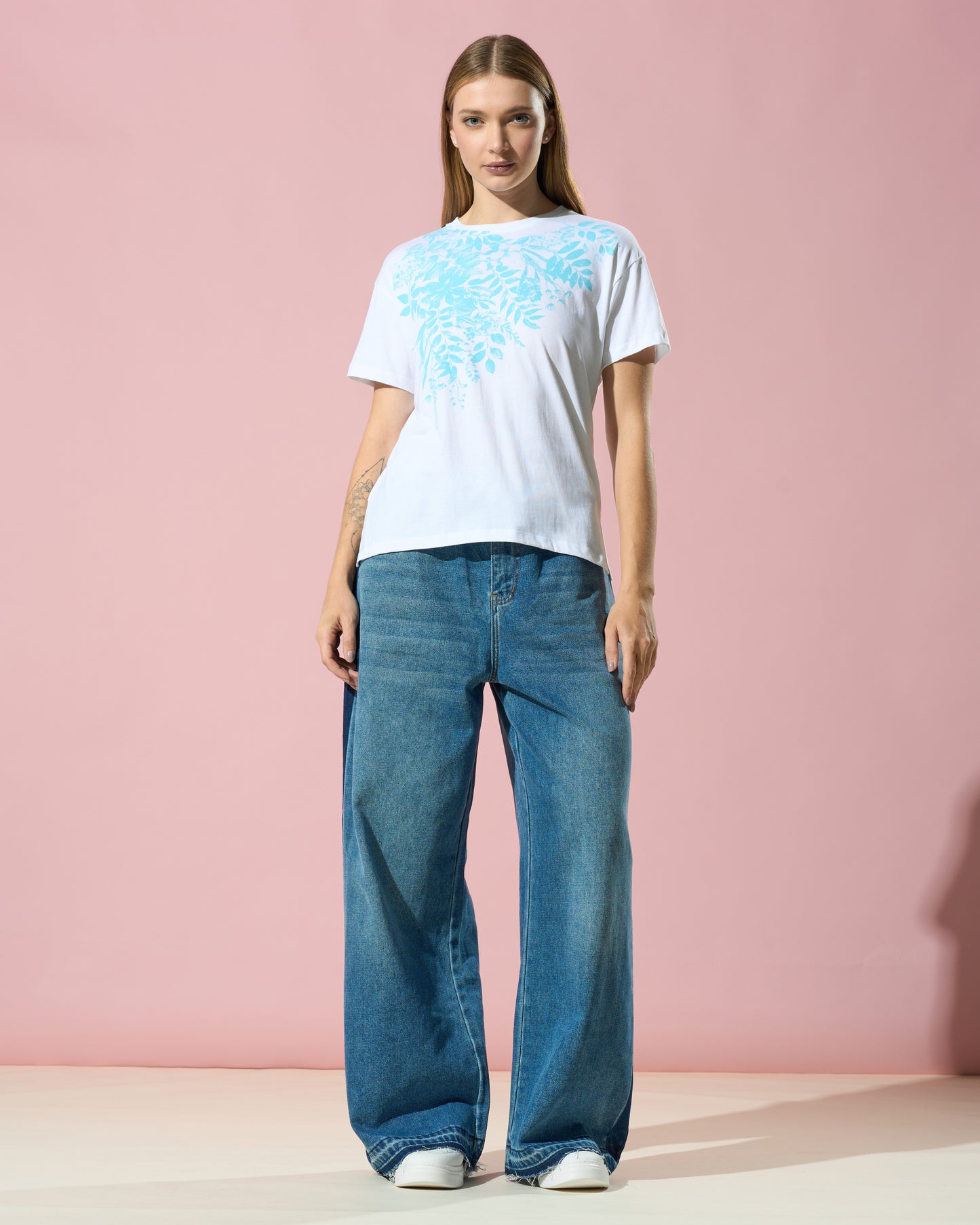 Whimsical Floral Print T-Shirt