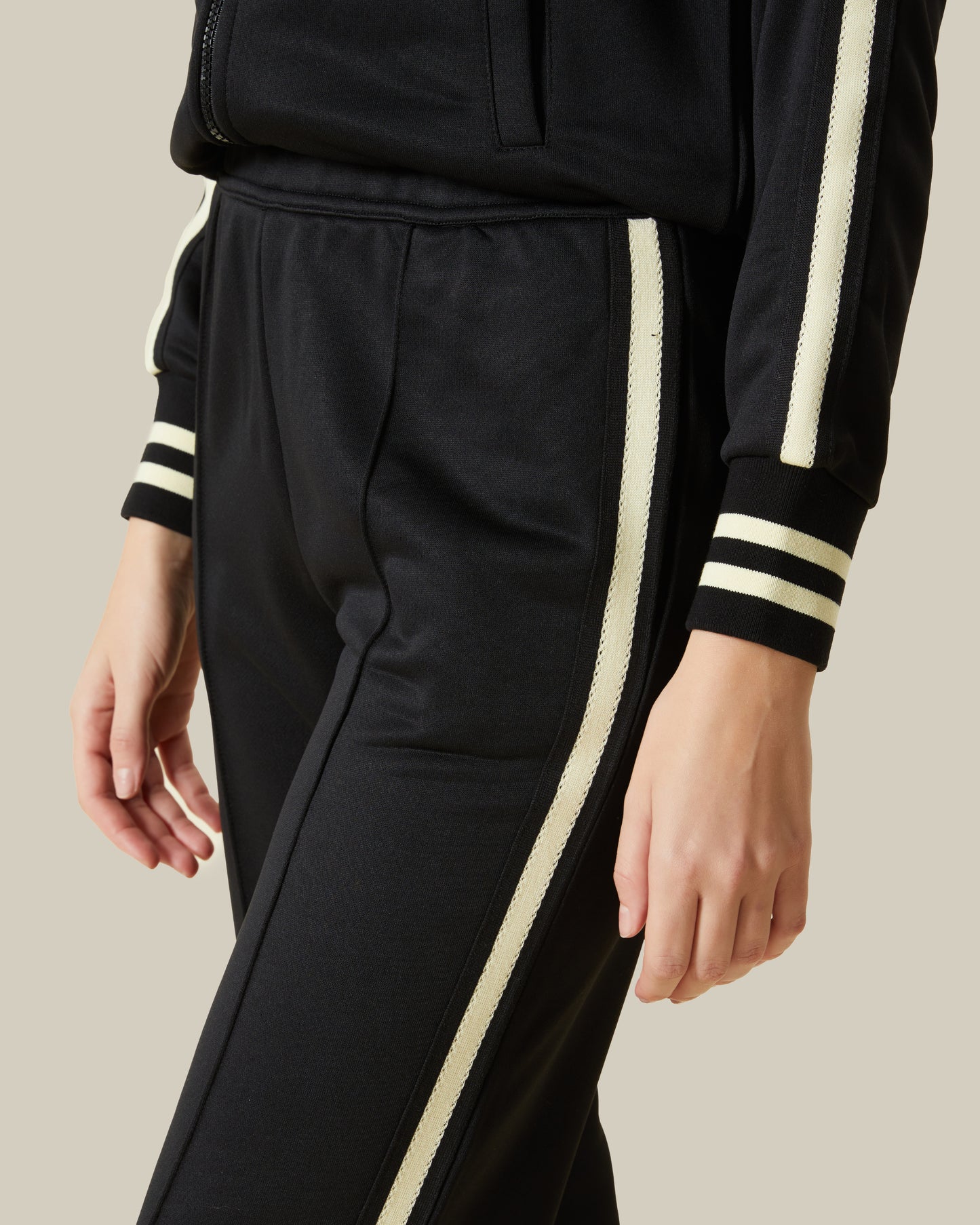 Striped Trims Tracksuit Set