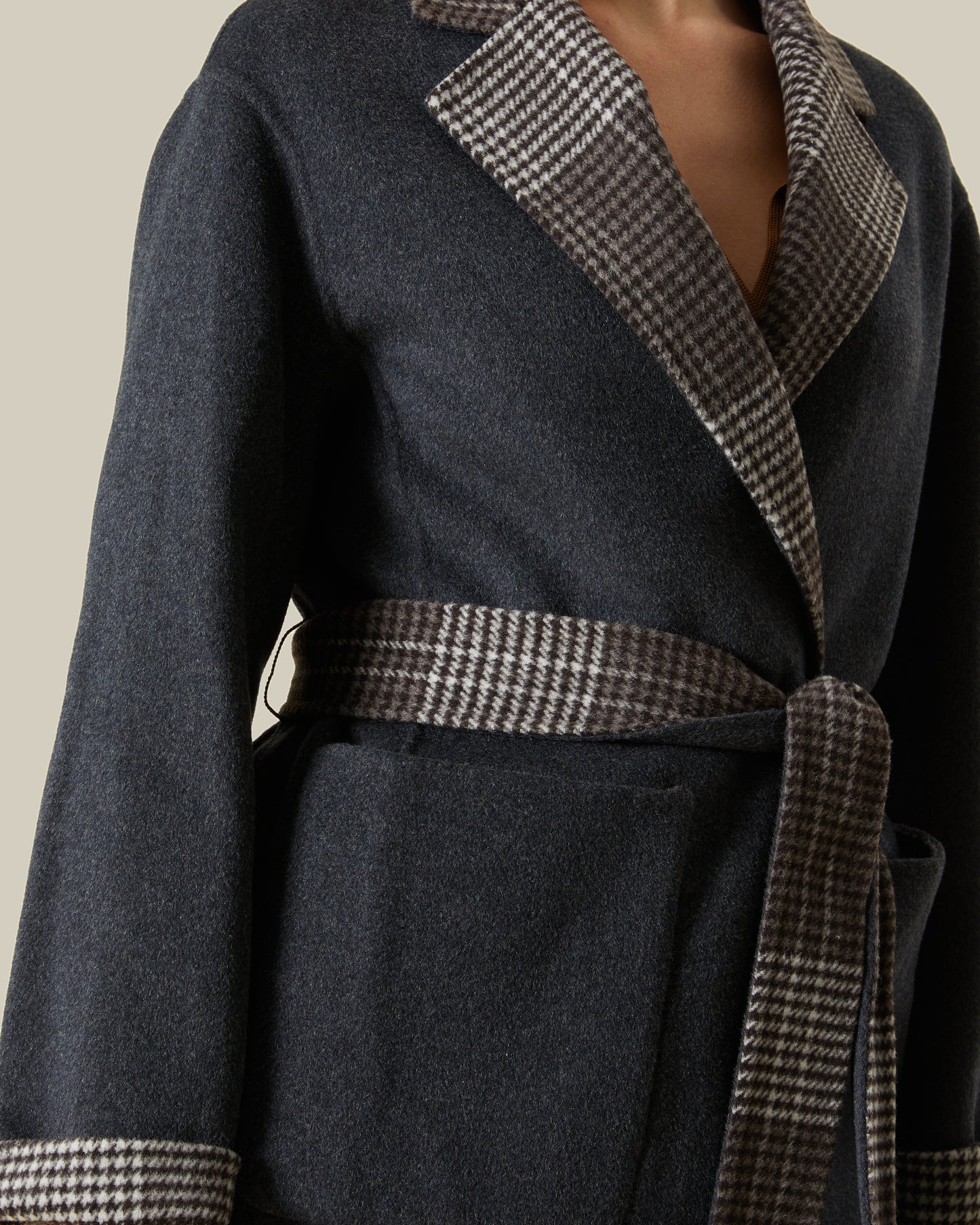Reversible Houndstooth Coat