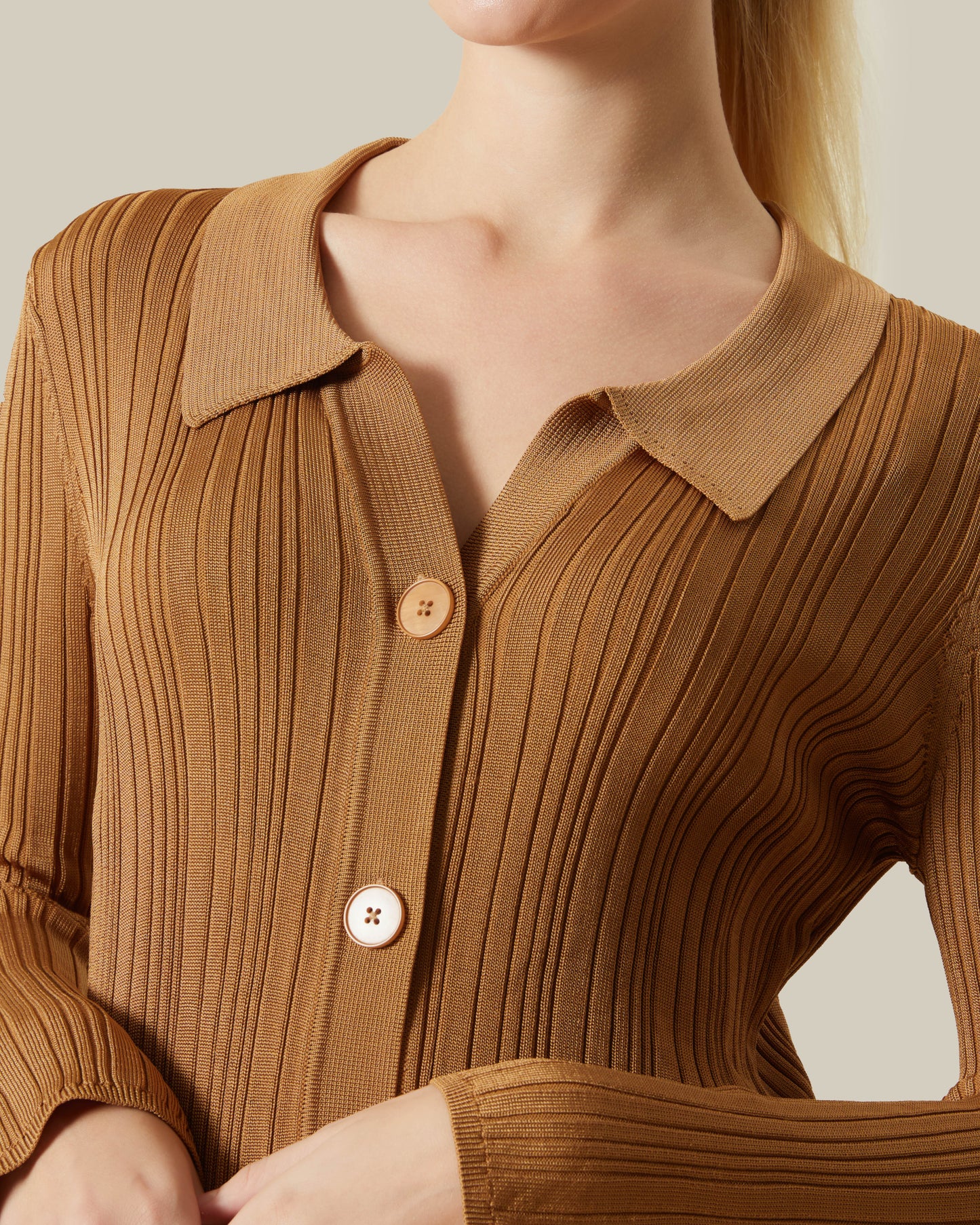 Collared Knitted Top