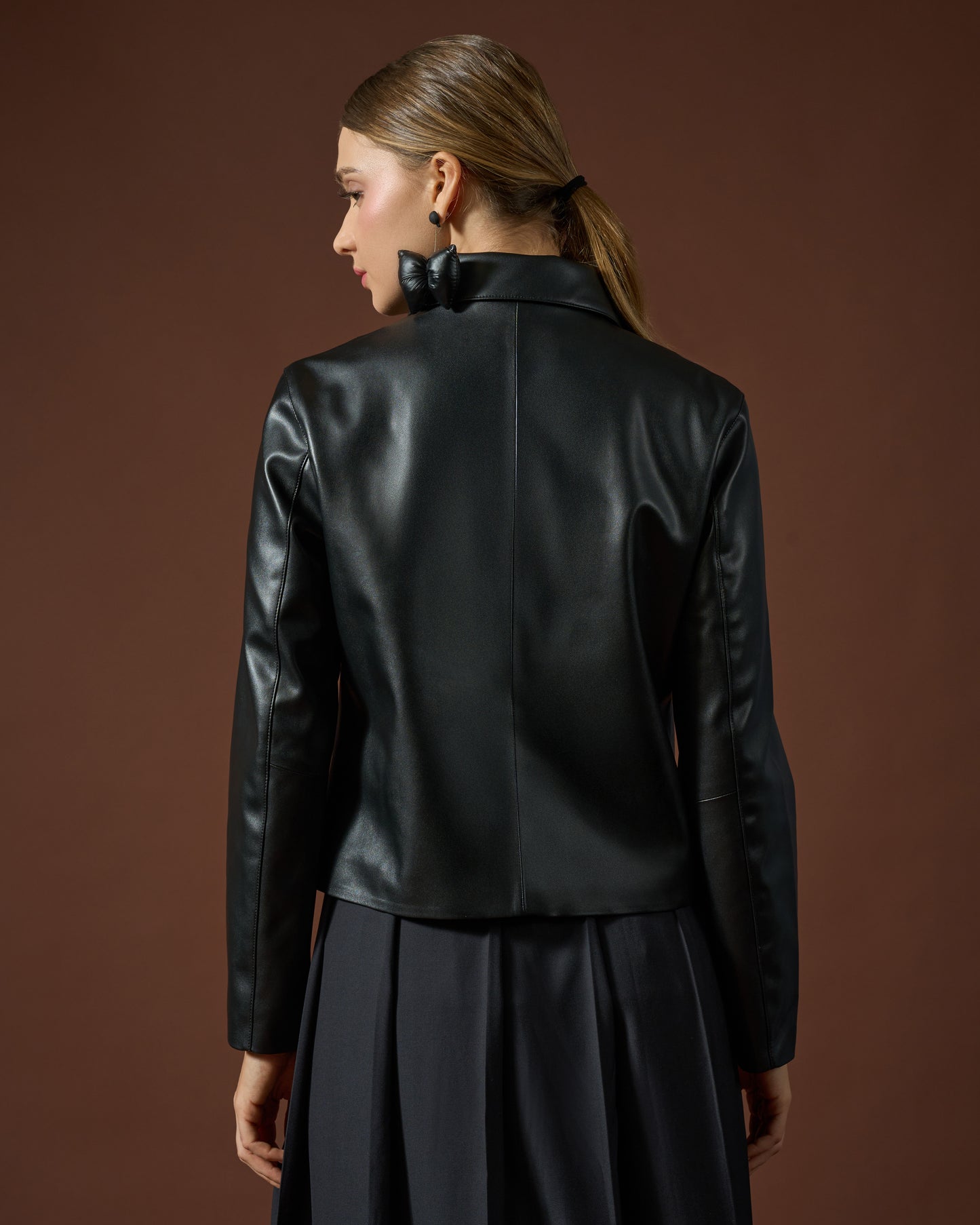 Noir Zip Leather Jacket