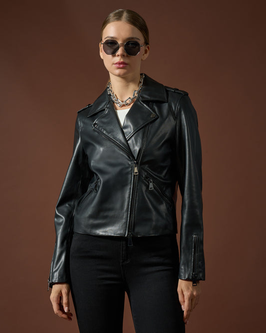 Shadow Black Leather Jacket