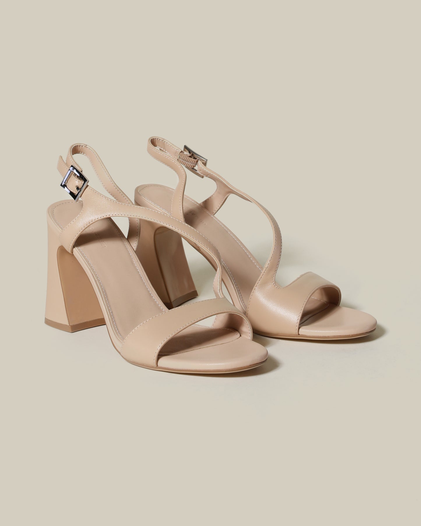 Slim Strap Block Heels
