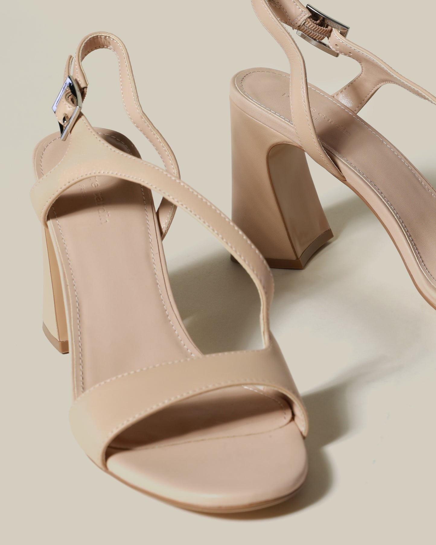 Slim Strap Block Heels