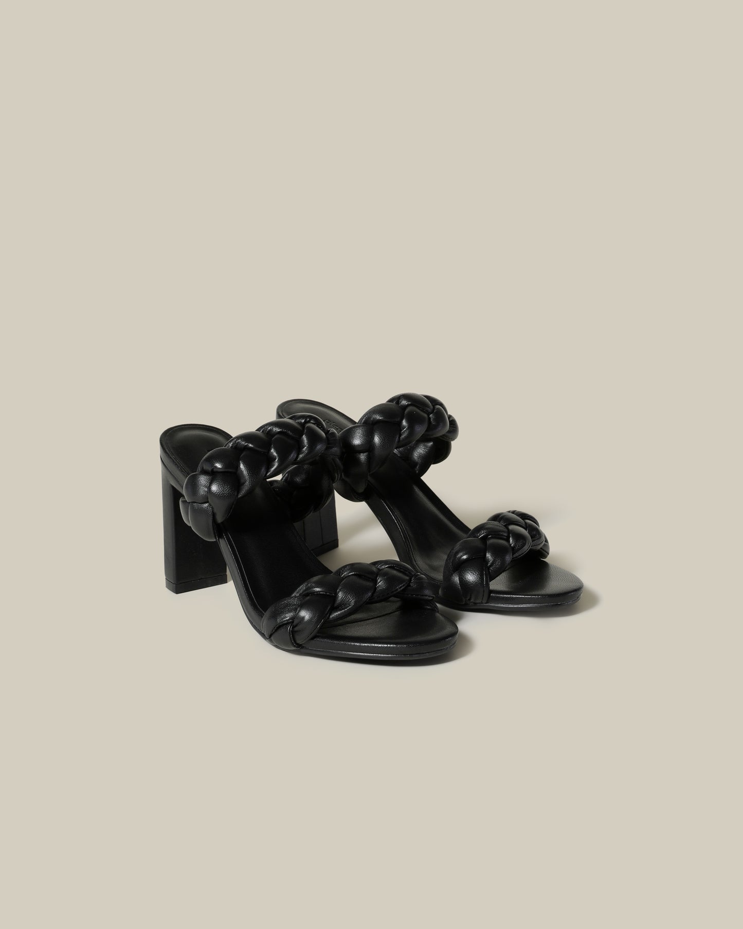 Braided Band Block Heels