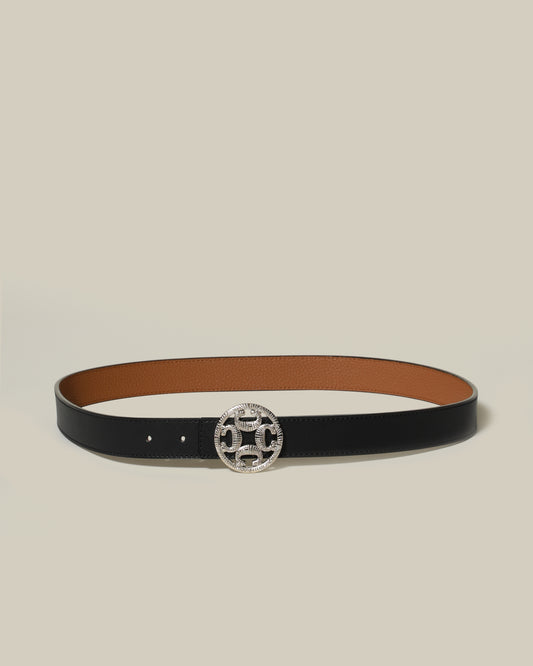 Gold-Tone Monogram Reversible Belt