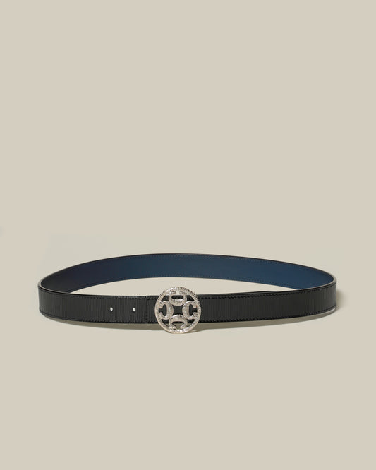 Gold-Tone Monogram Reversible Belt