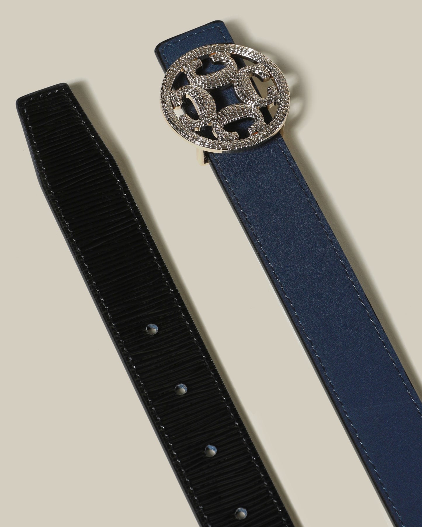 Gold-Tone Monogram Reversible Belt