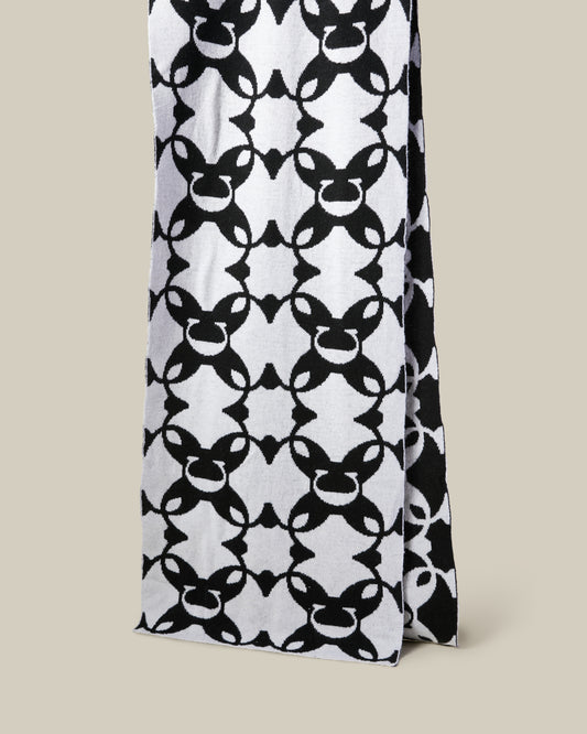 Monochrome Knitted Scarf