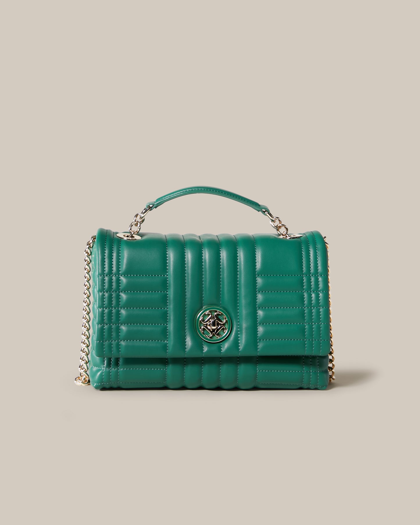 Monogram Detailed Quilted Crossbody Bag