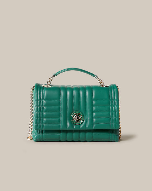 Monogram Detailed Quilted Crossbody Bag