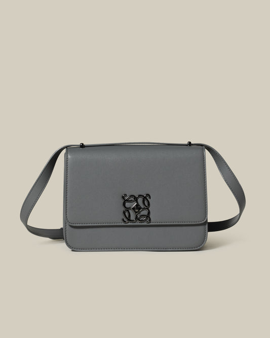 Metal Monogram Embellished Crossbody Bag