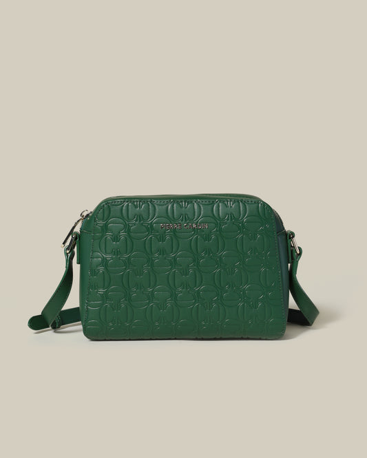 All-Over Embossed Crossbody Bag