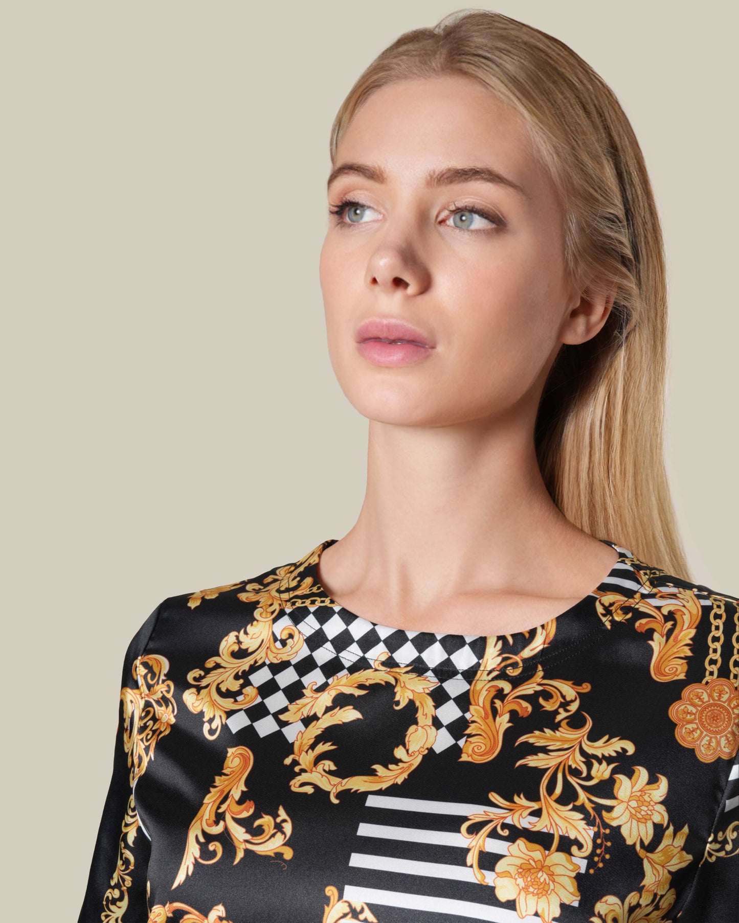 Geometric Baroque Printed Top