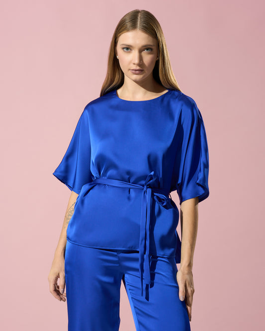 Oversized Tie-Detail Blouse