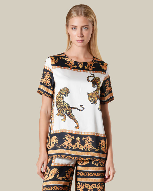 Leopard Baroque Printed Top