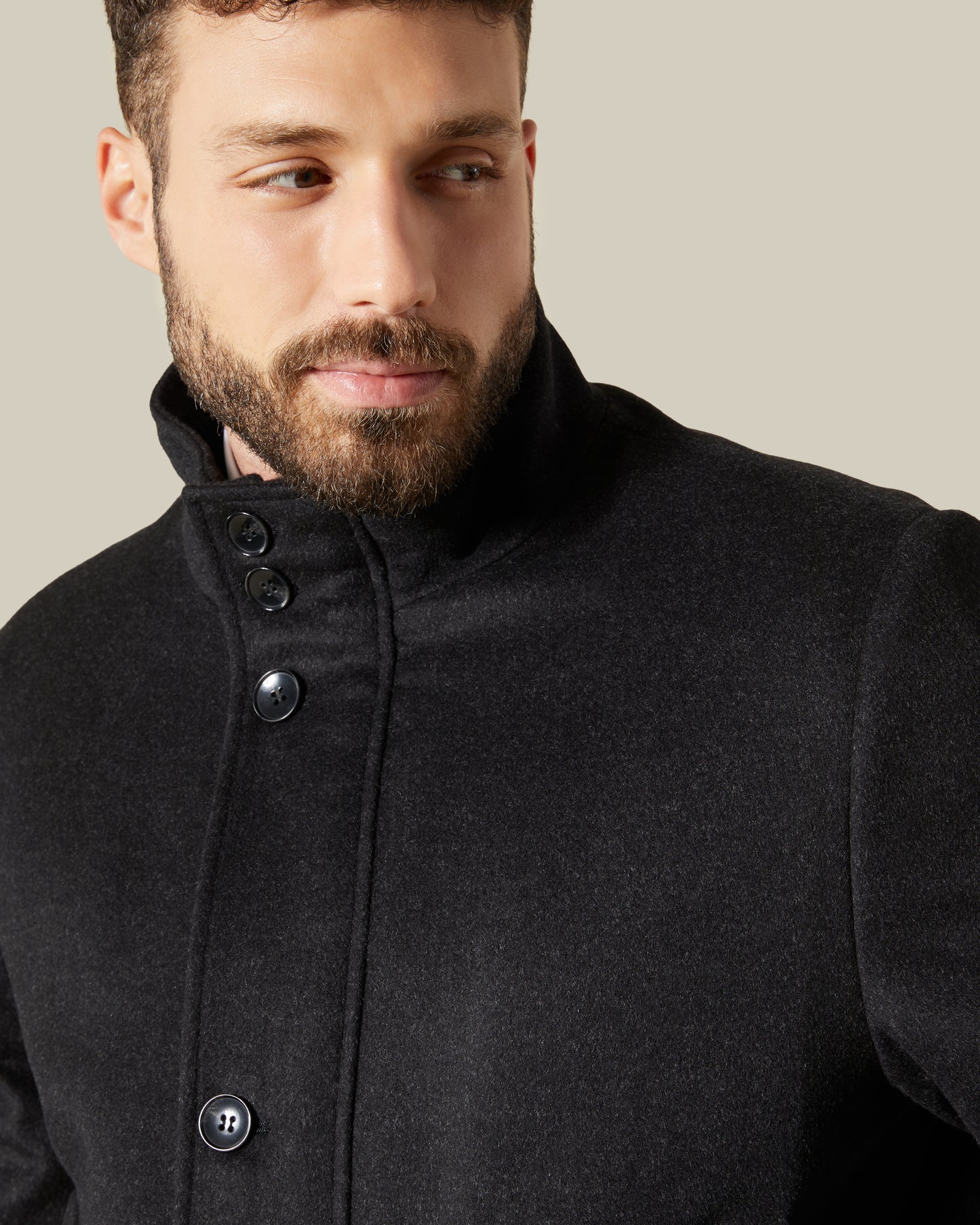 Button and Zip Short Coat